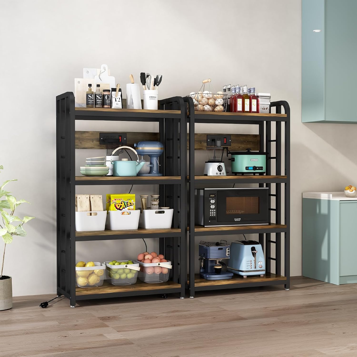 4 Tier Kitchen Bakers Rack Wit - Kitchen Appliances Countertop recension och pris