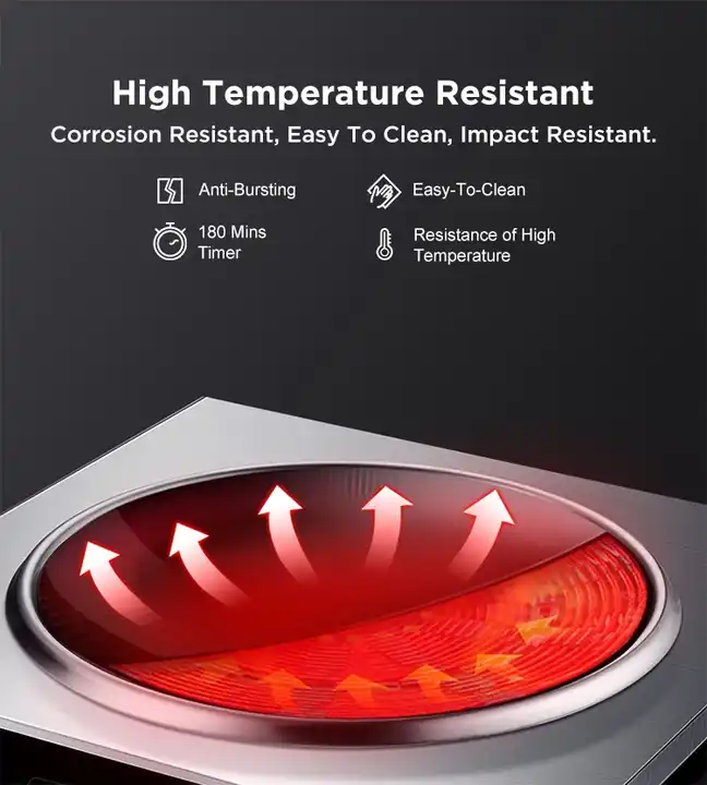 3500W Concave Flat Commercial  - Induction Cooktop Portable recension och pris