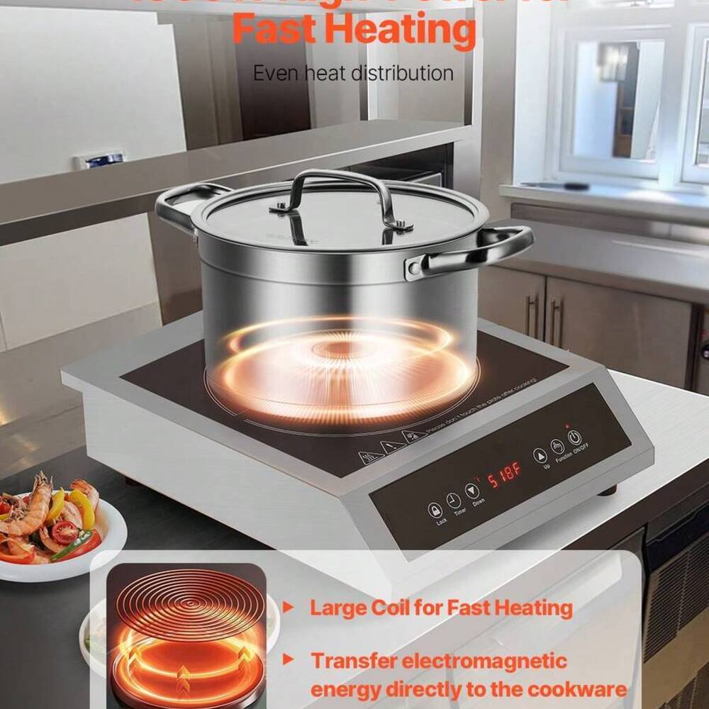 Portable Cooktop, 1800W Commer - Induction Cooktop Portable recension och pris