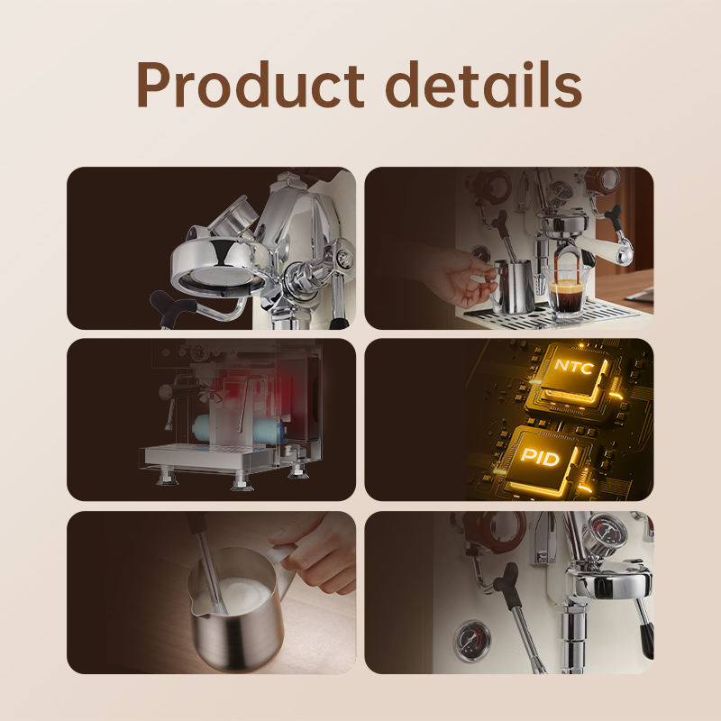 MDK White 58mm Dual Boiler Cof - Espresso Machine Semi Auto recension och pris